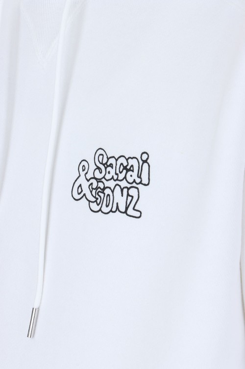 スウェット・トレーナー Sacai \"Gonz ONE LOVE\" hoodie White sacai Gonz ONE LOVE Hoodie -WHITE 101- (24-0815S) | セレクト