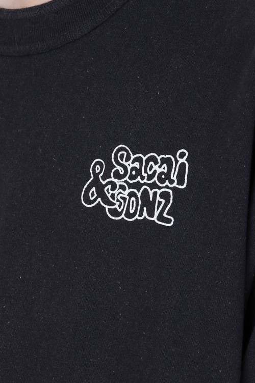sacai Gonz ONE LOVE L/S T-shirt-BLACK 001- (24-0816S