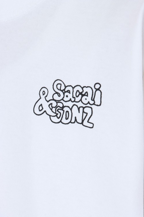 ◆Sacai サカイ◆人気Gonz ONE LOVE L/S T-shirt ロングスリーブ sacai Gonz ONE LOVE L/S T-shirt-WHITE 101- (24-0816S