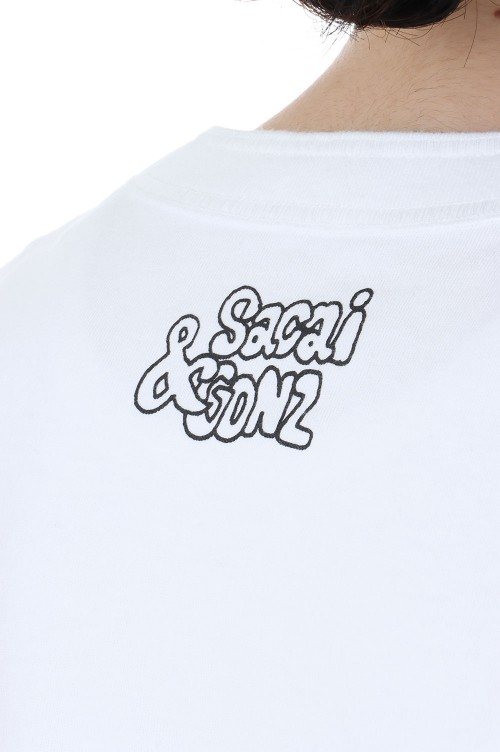 ■sacai■人気 Gonz ONE LOVE Tシャツ ホワイト 国内発 すぐ届く sacai Gonz ONE LOVE T-Shirt -WHITE 101- (24-0817S