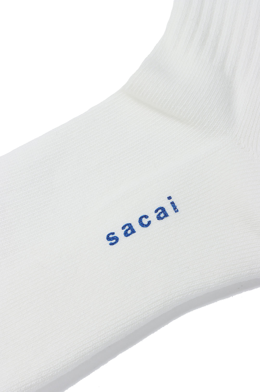 【関税込み】sacai オフホワイト パイル ロゴ ソックス sacai Socks(24-0807S)-151 OFF WHITE- | セレクトショップ