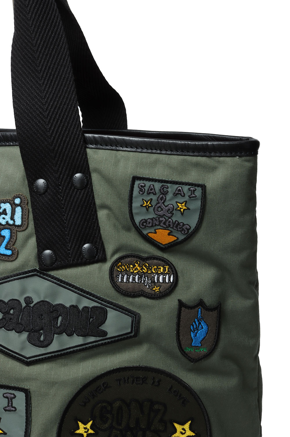 【sacai】Gonz Multi Patch トートバッグ（Large） サカイ - sacai | Sacai Gonz Multi Patch Tote M-Light