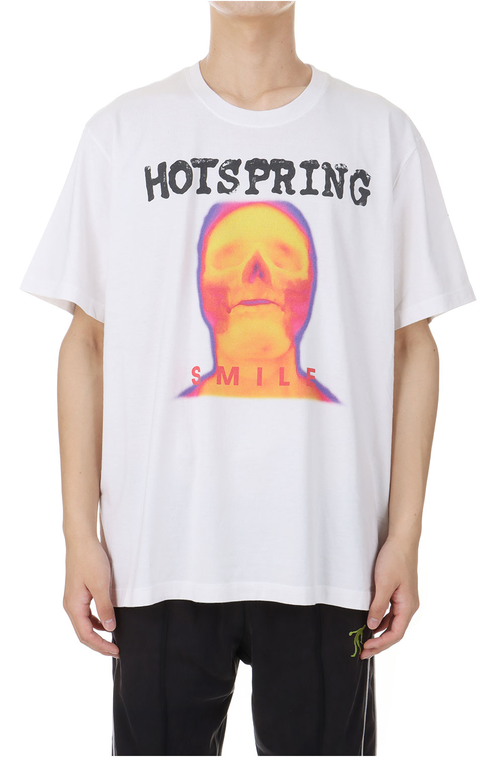 【関税込み】doublet ブラック Hotspring Onsen Tシャツ DOUBLET T-SHIRT 24AW HOTSPRING ONSEN L COTTON Black PRINT