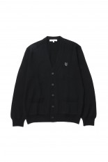 BOLD FOX HEAD PATCH REGULAR CARDIGAN - BLACK(MM00509KT1036)