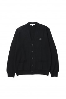 BOLD FOX HEAD PATCH REGULAR CARDIGAN - BLACK(MM00509KT1036)