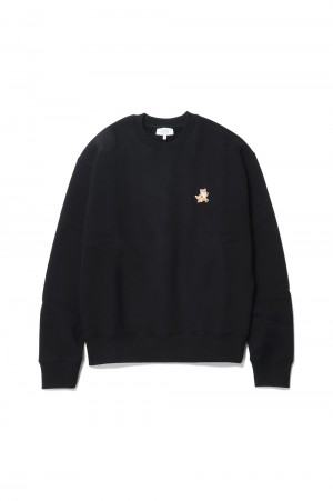 SPEEDY FOX PATCH COMFORT SWEATSHIRT - BLACK(MM00313KM0307)