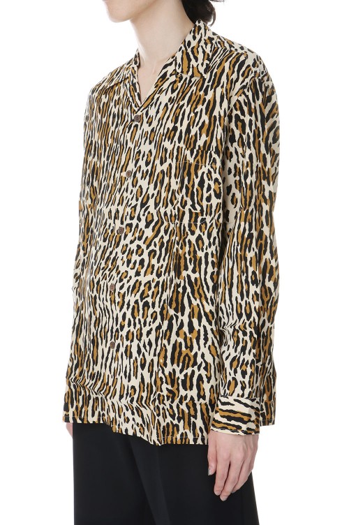 WACKOMARIA LEOPARD HAWAIAN SHIRT L ワコマリア WACKO MARIA/LEOPARD HAWAIIAN SHIRT（BLUE）［レオパード