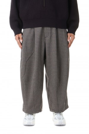 TECH TWEED BALLOON PANTS -HOUNDSTOOTH CHECK- (24AW_24_28PT01T01WOOL-1)