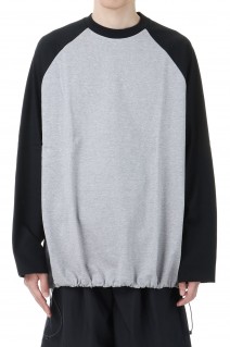 BALLOON RAGLAN LONG SLEEVE T SHIRT -GRAY x BLACK- (24AW_35_1006AWCST01)