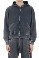 SHABBY FULL ZIPPED HOODIE -SHAGRE- (AW24-JER-101-01)