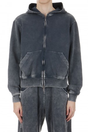 SHABBY FULL ZIPPED HOODIE -SHAGRE- (AW24-JER-101-01)