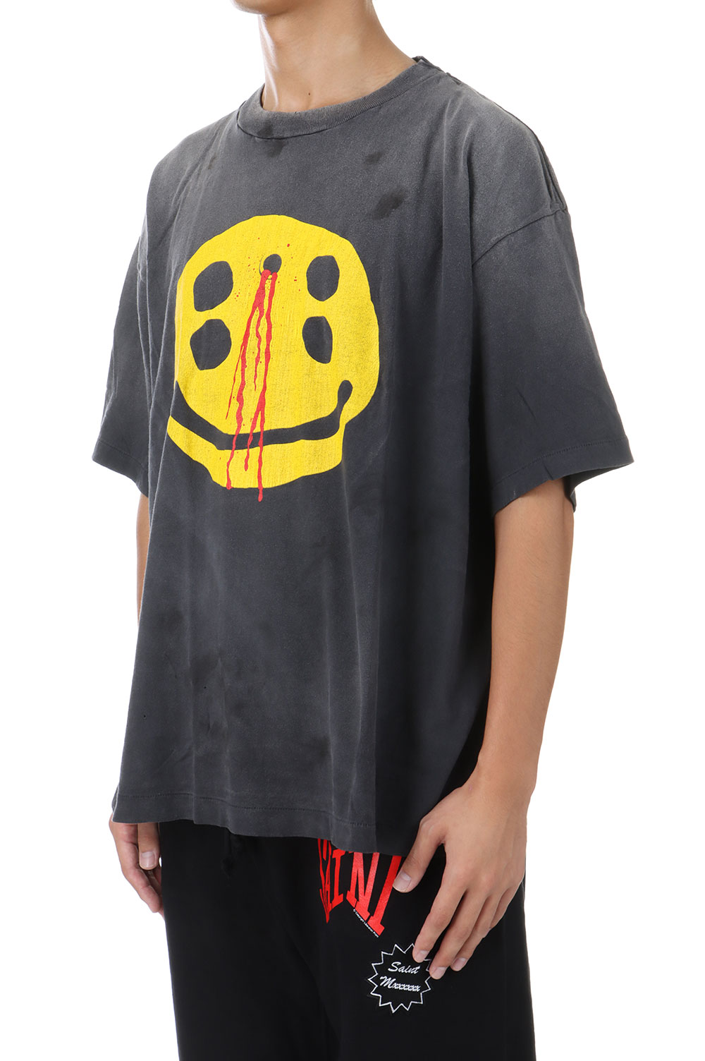 新品 SAINT MICHAEL CP_SS TEE SMILE Black