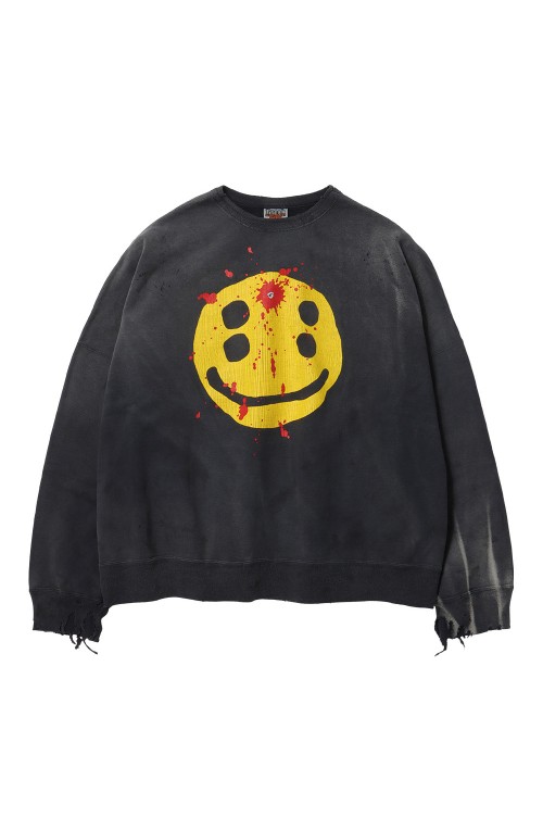 CP_CREW SWT / SMILE / BLACK(SM-YS1-0000-C06) | セレクト