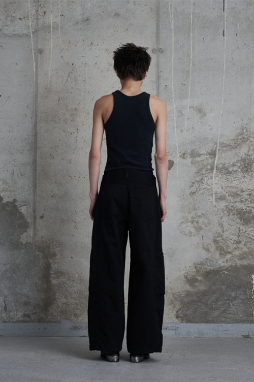 omar afridi 24aw パンツ　Panelled Bontan Omar Afridi Panelled Bontan Trousers （Black） -FASCINATE