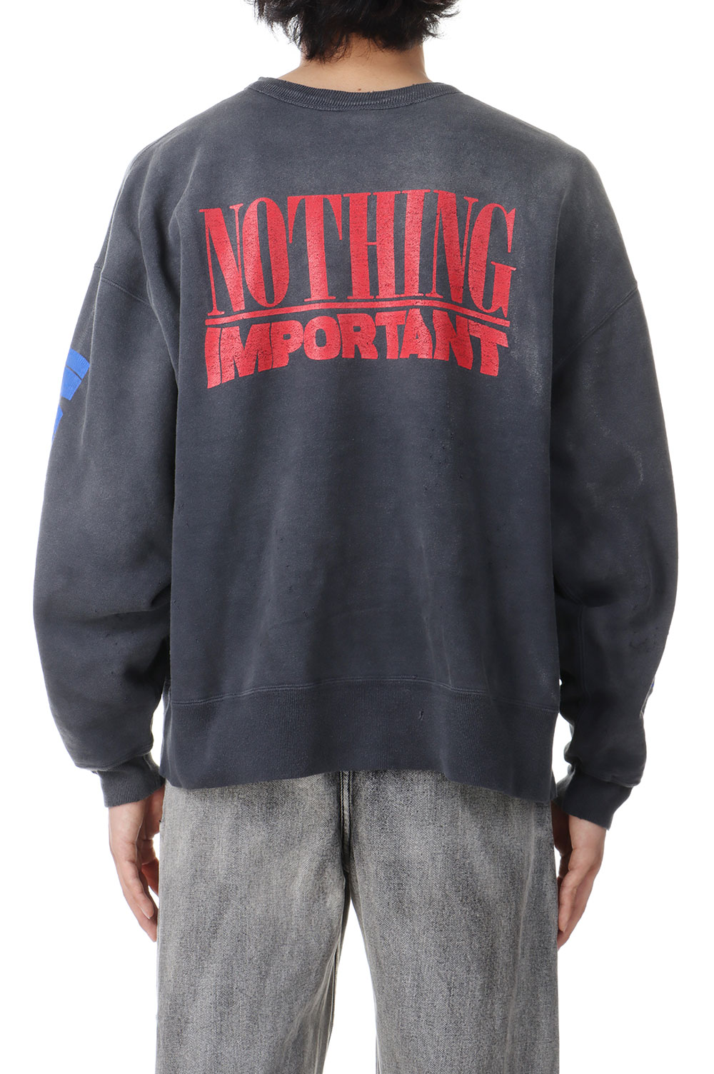 SALE【SAINT MICHAEL】KK_CREW SWT / NOTHING IMP スウェット KK_CREW SWT / NOTHING IMP / BLACK(SM-YS1-0000-C36