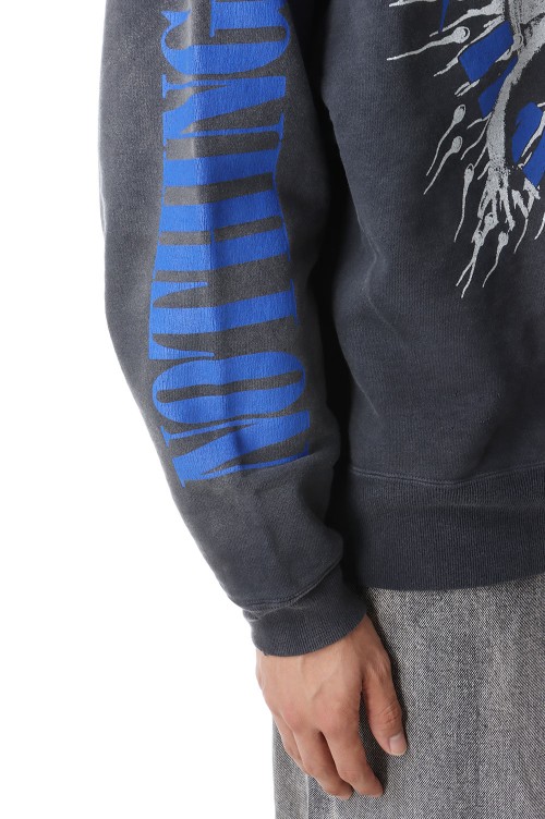 SALE【SAINT MICHAEL】KK_CREW SWT / NOTHING IMP スウェット KK_CREW SWT / NOTHING IMP / BLACK(SM-YS1-0000-C36