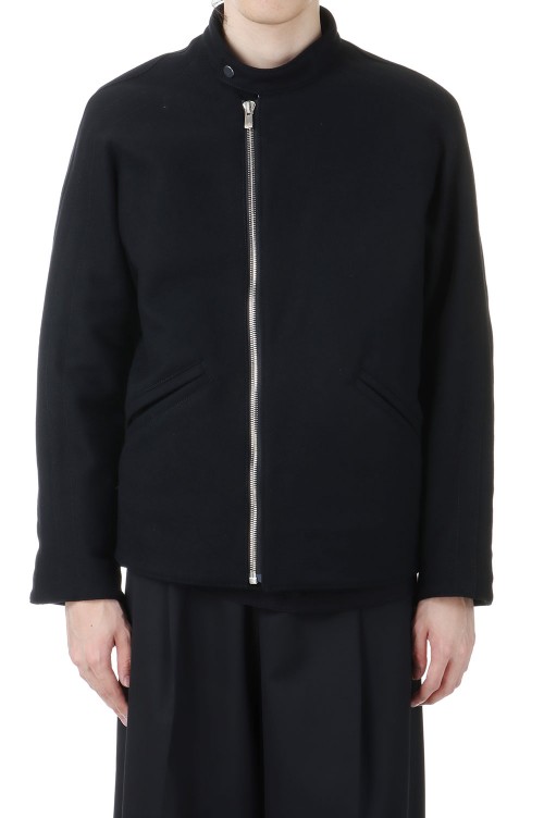 Wool Melton Double-Zip Blouson in Black – OVERCOAT