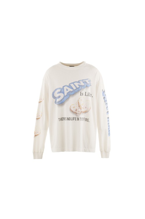 SA_LS TEE / HEART COOKIE / WHITE(SM-YS1-0000-C39) | セレクト SA_LS TEE / HEART COOKIE / WHITE(SM-YS1-0000-C39) | セレクト