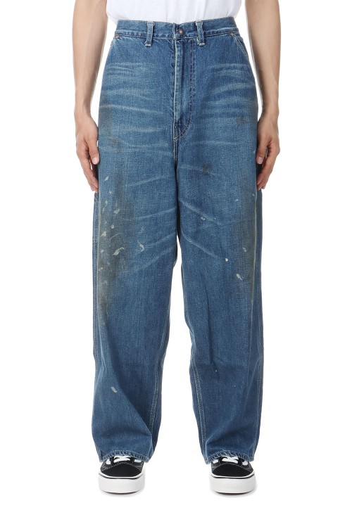 RECYCLED WASTE SUVIN COTTON YARN 11.5oz. DENIM PAINTER PANTS 