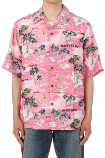 WACKO MARIA x MINEDENIM Hawaiian Shirt / PINK (24MND-WM001)