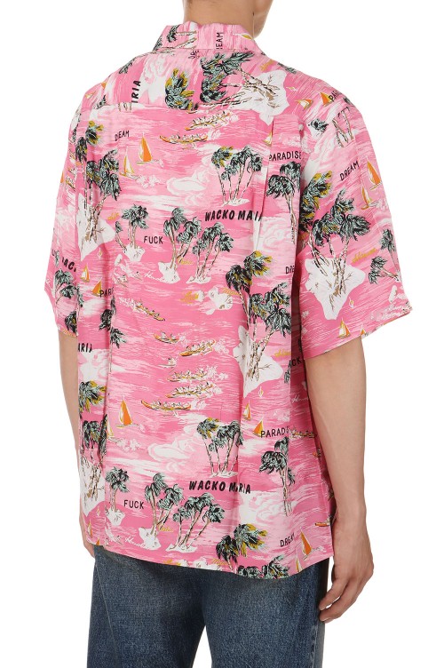 WACKO MARIA x MINEDENIM Hawaiian Shirt / PINK (24MND-WM001