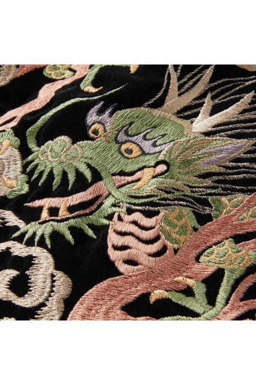 SPECIAL EDITION VELVETEEN SOUVENIER JACKET GREEN DRAGON - BLACK