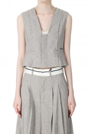 Compact Tuxedo Gilet -BEIGE (31241115205)