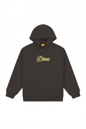 PIXEL CURSIVE HOODIE / Vintage Black(DIMEFA2419BLK)