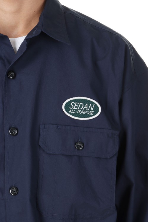 Brushed Cotton Work Shirt - NAVY (SD24F-SH01) | セレクトショップ
