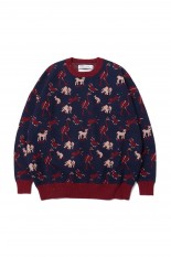 ZOO Oversized Pullover Knit -Navy&amp;Bordeaux- (24AWK-8)