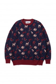 ZOO Oversized Pullover Knit -Navy&Bordeaux- (24AWK-8)
