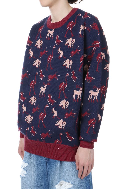 DAIRIKU ダイリク 24AW ZOO オーバーサイズ プルオーバーニット ZOO