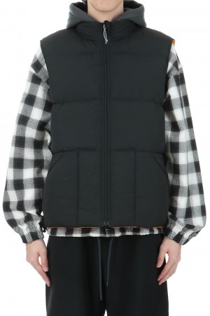 Reversible Down Vest - BLACK / MANGO (SD24F-JK02)