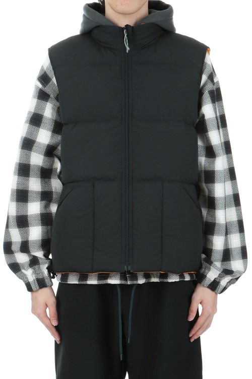 SEDAN ALL-PURPOSE / Reversible Down Vest/L/ポリエステル/NVY/SD24F-JK02 Reversible Down Vest - BLACK / MANGO (SD24F-JK02) | セレクト