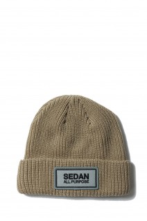 Maison Logo Beanie - SAND STONE (SD24F-CP04)