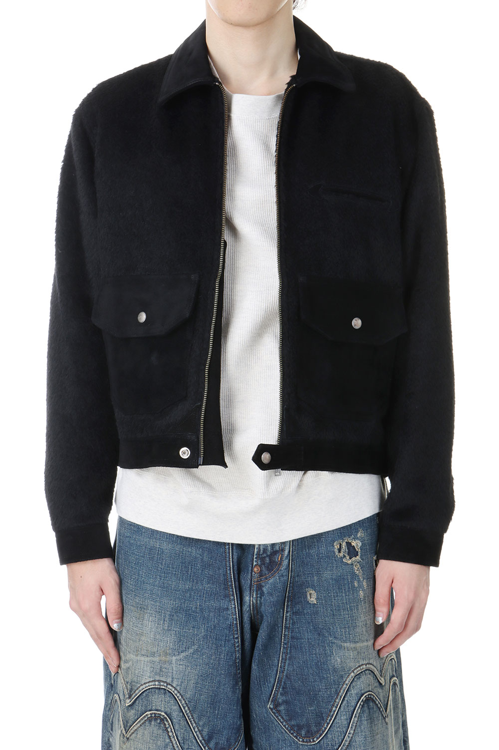 SUGARHILL SHAGGY BLOUSON(BLACK) サイズ2 SUGARHILL SHAGGY BLOUSON(BLACK)｜シュガーヒル シャギー