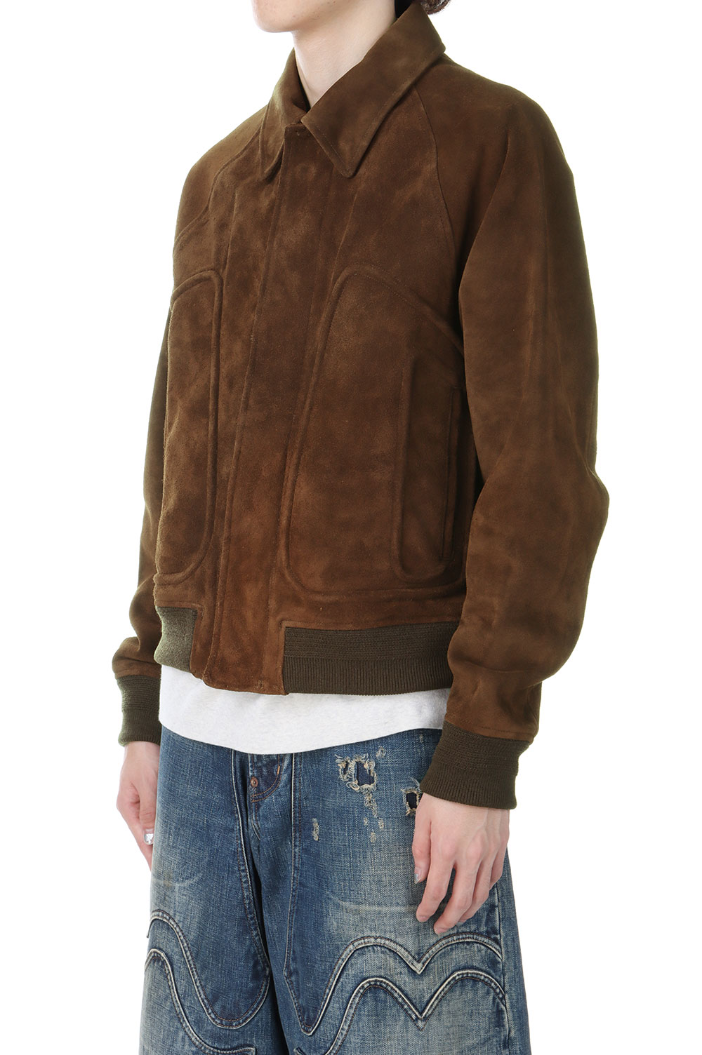 わんこ SUGARHILL SUEDE PIPING LEATHER SUEDE PIPING LEATHER BLOUSON | SUGARHILL(シュガーヒル