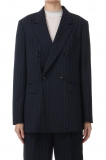 DOUBLE BREASTED PINSTRIPE JACKET (24AMSJK04)