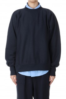 COTTON WOOL SWEATSHIRT -NAVY (24AMSCU10)