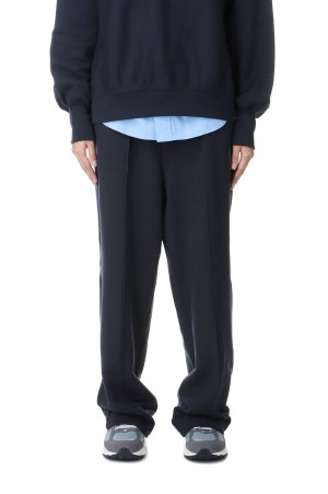 COTTON WOOL SWEATPANTS -NAVY (24AMSPA14)