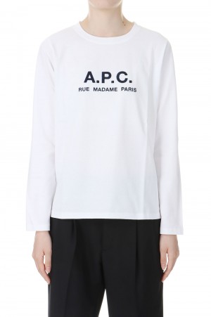 T-SHIRT RUE MADAME F MANCHES LONGUES / WHITE(25085193305-90)