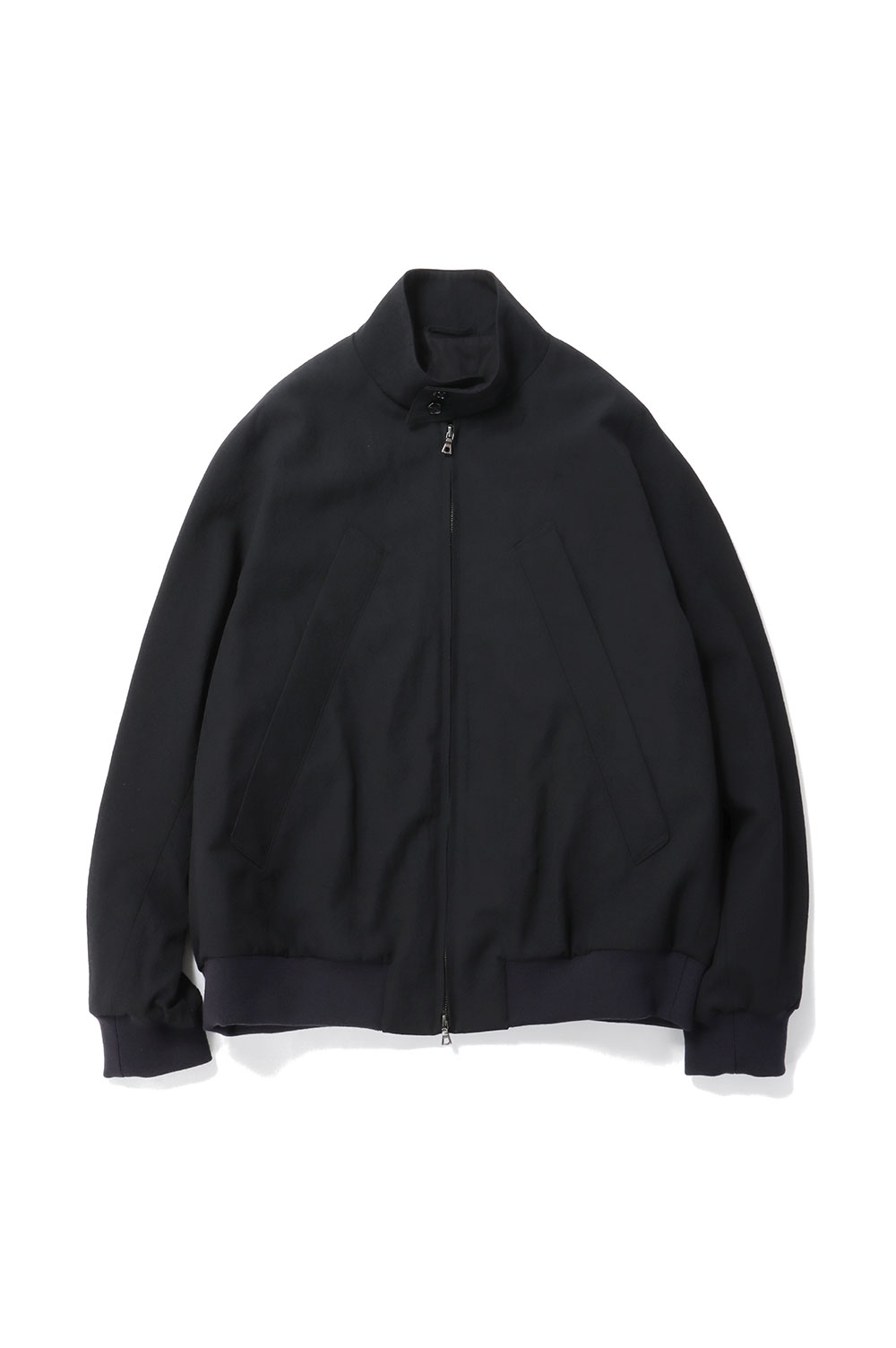 Rough Wool Gabardine Harrington Jacket (#BHS24F027Wog