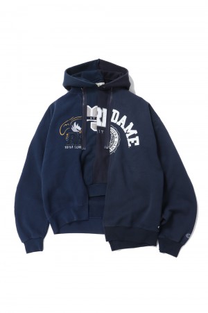 circa make adjustable length layered sweat top -NAVY-1(cc24aw-11)