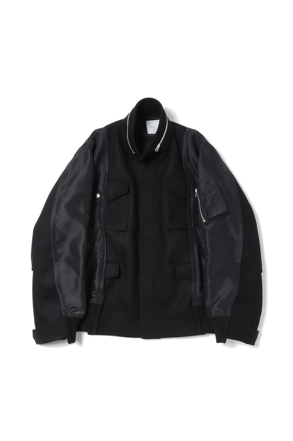Shop Sacai Wool Melton & Nylon Twill Jacket | Saks Fifth Avenue