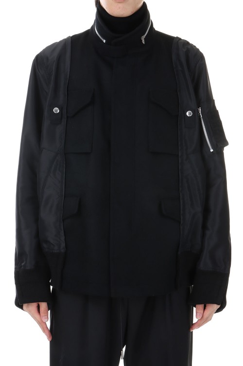 Wool Melton Nylon Twill Blouson (24-03554M) | セレクト