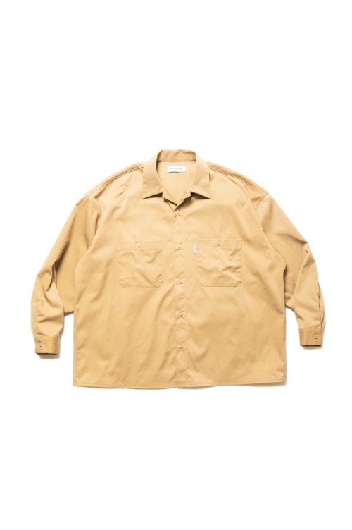 Nylon Chino Cloth L/S Work Shirt / Beige (CTE-24S411) | セレクト