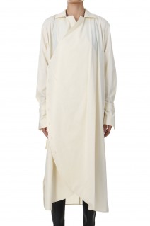 Broad Cachecoeur Dress-GREIGE(24AW-26-S)