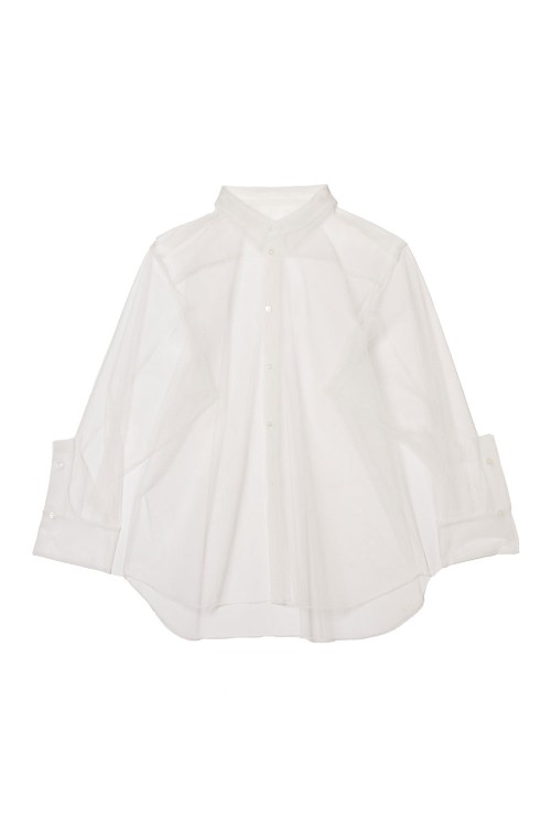 Tulle Layered Shirt-White × White(CB-24216) | セレクト