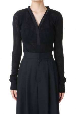 Knit Bodysuit-BLACK(CO-24233)