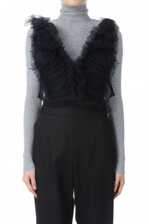 Tulle Vest-BLACK(CB-24218)